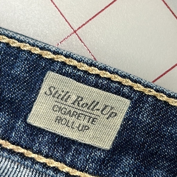 ADRIANO GOLDSCMEIED Stilt Roll-Up Cigarette Distressed Classic Wash Jeans SZ 29R - Picture 3 of 16